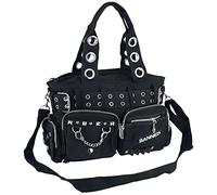 Banned Alternative Studds Mujer Bolsa de Mano Negro 100% algodón
