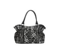 Banned Apparel ROCKABILLY Tartán/de Cuadros Bolso de hombro - Blanco