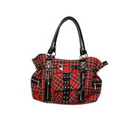 Banned Apparel ROCKABILLY Tartán/de Cuadros Bolso de hombro - Tartán Rojo, One Size