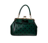 Banned Pequeña cosa loca bolsa de la vendimia 5S Rockabilly Polka bolso superior de la manija para Mujer Verde