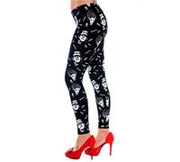 Banned Rockabilly Monster - Mallas para mujer, diseño de Frankenstein Negro XS