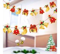 Banner colgante festivo de Navidad con temas de alce de Papá Noel y calcetines para árbol de Navidad y decoración de interiores (calcetines)