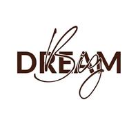 Banner de caligrafía de pincel "Sueña en grande" Calcomanías de pared de papel adhesivo 57.6x81.8cm Fácil instalación Café