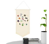 Banner de exhibición de esmalte - Postor de almacenamiento de pines de tela, organizador de pin de esmalte | Banner de pantalla de pared de pines, pantalla decorativa de pin para habitación infantil