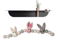 Banner de puerta de conejo de Pascua, Banny Banner Happy Pascua - Banner de puerta de Garland de Pascua de Rabbit Bohamian,Decoraciones coloridas para fiestas de bodas y factores