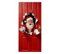 Banner De Puerta De Navidad - Cubierta Decorativa De Banner De Puerta De Papá Noel Que Rompe Paredes 2D Decoración Navideña | Para Cocinas, Baños, Dormitorios, Guarderías, Aulas, Escuelas, Salas De Es