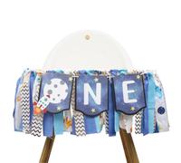 Banner de silla alta del espacio exterior: planetas, astronauta, cohete, decoraciones para el primer cumplea os, primera silla alta del espacio,