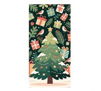 Banner decorativo de Navidad para puerta con adorno de árbol para fotografía de temporada y exhibición festiva (estilo de 5)