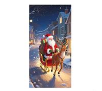 Banner decorativo de Navidad para puerta con adorno de árbol para fotografía de temporada y exhibición festiva (estilo de 21)