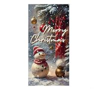 Banner decorativo para puerta de Navidad con tema de adorno de árbol para fotografía de temporada y exhibición festiva (estilo de 4)