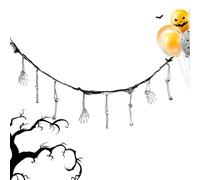 Banner esquelético de Halloween - Banner de Halloween | Decoración de pancartas de Mano del Esqueleto de Resina | Escenas de Techo aterradoras de 6,5 pies, de guapia para la Puerta de la