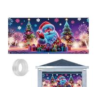 Banner Navideño Para Puerta De Garaje 4x1.8 m UV Fluorescente Decoración