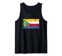 Banner Vintage Fan The Comoros Flag Retro Camiseta sin Mangas