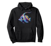 Bannerfish Abstracto Arte Marino Colorido Pez Sudadera con Capucha