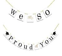 Banners y Guirnaldas de Graduación, Pancarta de Graduación "We Are So Proud of You", Decoración de Fiesta Ceremonia de Graduación, Ceremonia de Graduación, Fiesta de Graduación Familiar