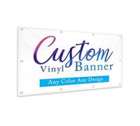 Banners y letreros de Vinilo Personalizados para Eventos comerciales Banner Personalizado al Aire Libre con Texto de Imagen de Logotipo para Eventos de Festivales de Fiestas -2'x5' (60x152cm)
