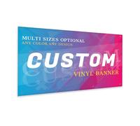 Banners y letreros de Vinilo Personalizados para Eventos comerciales Banner Personalizado al Aire Libre con Texto de Imagen de Logotipo para Eventos de Festivales de Fiestas -3'x6' (91x182cm)