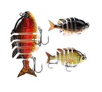 Baño articulado múltiple, Swimbaits articulados - 3 cebos realistas de natación de gancho alto | Crankbaits Fishing Gear for Pike, Bluegill, Salmon, Bass, Trout