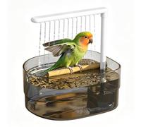 Baño Automático Para Pájaros | Artículos USB Grandes Transparentes para Mascotas | Baño automático para jaula de aves | Compatible con Inseparables, Yaco, Cacatúa, Ninfa, Miná, Interior, Exterior, Jau