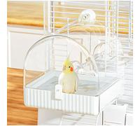 Baño colgante 3 en 1 para pájaros: bebedero, comedero y casita para jaulas de pájaros. Accesorio multifuncional para jaulas de periquitos y
