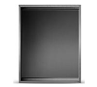 Baño de acero inoxidable, estantes de almacenamiento integrados impermeables para artículos de tocador y champú, estante empotrado para sala de estar y dormitorio, color rojo, 30,5 x 30,5 x 10,2 cm