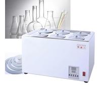 Baño de agua termostático eléctrico de 1/2/4/6 orificios, temperatura ambiente de 5 a 100 °C, incrementos de 0,1 °C, función de temporización, pantalla digital dual,6hole