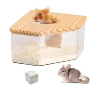 Baño de arena para hámster, baño de hámster, baño de arena para hámster, contenedor de baño de arena, caja de baño de acrílico, bañera para mascotas, baño, contenedor de baño de arena para jerbos