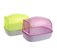 Baño de arena para hámster, ducha, inodoro, cama, contenedor de arena para ratones pequeños, erizo, ardilla, hámster