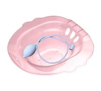 Baño de asiento para hemorroides Bañera de asiento portátil sobre el inodoro Baño de asiento portátil posparto con orificios de drenaje y accesorio de bidé con cisterna Área de asientos amplia Estilo