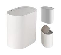 Baño de baño cubierto de basura: contenedor ño a prueba de perros, contenedor de basura delgada compacta | Elegante cubierta de tapa de la tapa, receptáculo de basra que ahorra espacio, diseño