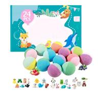 Baño de burbujas | Con los Juguetes y Bola de Baño Calmante - Veinticuatro Bolas Con Burbujas Temática Animal | Para mujeres, esposas, hombres, abuelas, chicas, jóvenes, familia, piel seca, hogar, via