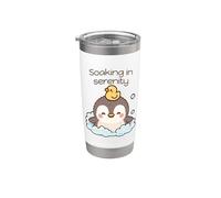 Baño de burbujas de pingüino empapado en pato de goma Serenity Vaso térmico de acero inoxidable de doble pared