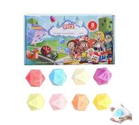 Baño de burbujas para adultos | con dado de juguete y limpiador hidratante natural | 8 bolas de espuma perfumada baño de burbujas,para mujer, mamá, hombre, abuela, niña, joven, familia, piel seca, hog