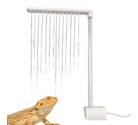 Baño de dragón barbudo - PP 32cm, Reptile Electric Shower, USB Powered | Suction Cups, Automático Pet Spa, Pequeña bomba de agua animal para helechos, ardillas, lagartos, hábitats, limpieza, aseo