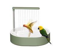 Baño de jaula de pájaros, cuenco de baño automático de aves que fluye de 26 agujeros, ducha de gallo circular automática para loro, cockatiel, parakeet, Budgies, Lovebird, Macaw, Parrotlet, mantiene