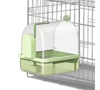 Baño de olas para loros, baño para pájaros para mascotas | Soporte seguro para comprar patio de recreo dos modos automático para interior y exterior, pajarera, presentación de viaje
