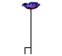 Baño de pájaro | Bebedero para abejas de jardín resistente a la intemperie con diseño pétalos | Baños de aves en pedestal altura 65 cm - Jardín, balcón, piscina, ventana, terraza, suelo, patio
