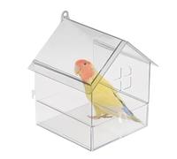 Baño de pájaros de pájaros, baño de periquitos para la Jaula | Bogada de Ducha Bajas de bañera de pájaro acrílico con cajón | Accesorios de Jaula de tazón sin Tina de baño Grande para