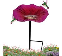 Baño de pájaros - Punto de agua Jardín para pájaros con tutor metálico, estación de alimentación decorativa impermeable decoración | Jardín Estético para Terraza Y Jardín Baño para Pájaros