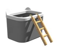 Baño De para Hámster, Fácil Acceso, 15,5 X 12,5 X 11 Cm, De Contenedor para Hámster De Gran Espacio, Contenedor De para Excavación De Bañera, Diseño Portátil, para Ratón, Jerbo, Chinc