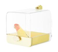 Baño de periquito, baño de pájaros interior,Baño de loro de ducha de pájaro claro | para loro enjaulado con ganchos, accesorios de jaula de pájaros para pájaros pequeños, canarios, periquitos, per
