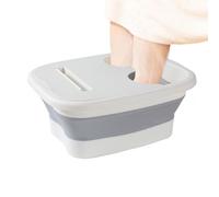 Baño de pies - 35 cm plegable, lavabo, diseño ergonómico de fondo de masaje, contenedor de spa portátil | Cubo de remojo de pies para la recuperación de atletas Camping Viajes Inicio
