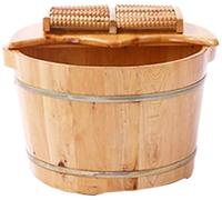 Baño de pies de madera Cubo para el hogar Regalo Pedicura Cuenco de baño de pies Baño de pies de madera Barril de madera Hogar Duradero Salud Lavado de pies Cubo Bañera de pies Baño de madera