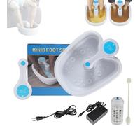 Baño de pies iónico, desintoxicación iónica para pies, juego de platillos para el cuidado de pies, baño de electrolisis Footspa Bath, Ionic Foot Spa Detox Platillos Set,Máquina de limpieza portátil