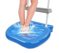 Baño de pies para piscina - Almohadilla inflable para baño de pies | Bañera de lavabo para adultos | Escalera de entrada a la piscina | Lavabo ligero portátil para spas al aire libre, higiene