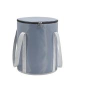 Baño De Pies Plegable Cubo portátil for remojo de pies, cubo plegable viaje con aislamiento térmico for lavado , baño multifuncional, 2 uds(Grey with cover)