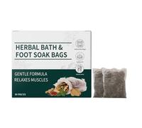 Baño de pies relajante, bolsas de remojo natural, bolsa de bañera de 3.74 x 0.79 x 3.15 pulgadas con función relajante, paquete de pies de hierbas, remojo de pies con diseño terapéutico, bolsas de