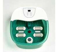 Baño de pies Zen Nile - 4 terapias: baño de burbujas, 4 rodillos shiatsu y puntos de acupuntura, vibración, infrarrojo - Piedra pómez extraíble incluida - Calienta el agua rápidamente