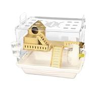 Baño de Polvo de Polvo de hámster - Jaula de hámster, hábitat de hámster Transparente, Jaula de observación de Mascotas Transparente | Respiración -alojamiento de Mascotas de construcción sin r