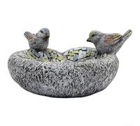 Baño de resina para pájaros y comedero de colibríes para jardín, patio o césped con lenguaje visual rural clásico
